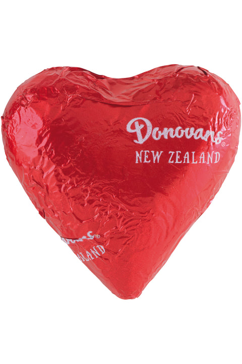Donovans Milk Chocolate Heart in Red Foil 25g