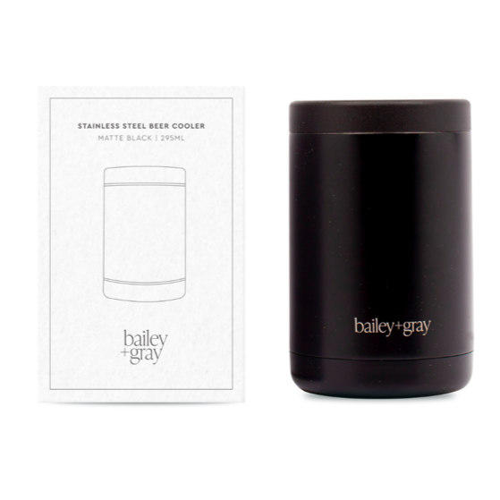 Bailey + Gray Stainless Steel Beer Cooler in Black