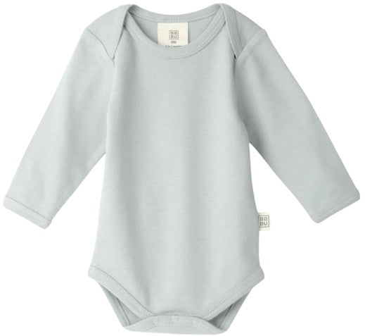 Babu Organic Cotton Long Sleeve Body Suit Sky Blue NB