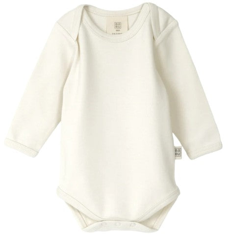 Babu Organic Cotton Long Sleeve Bodysuit Natural 0-3 months