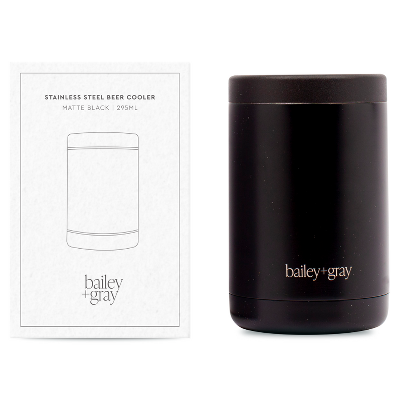 Bailey + Gray Stainless Steel Beer Cooler in Black
