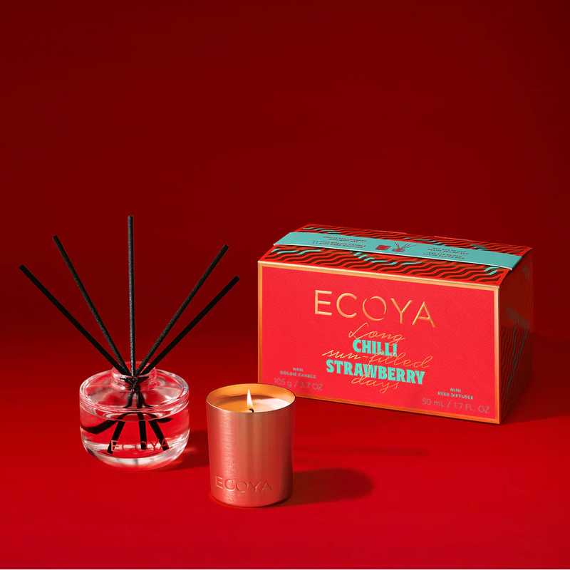 ECOYA Holiday Mini Gift Set — Chilli Strawberry (Mini Goldie + Mini Diffuser)