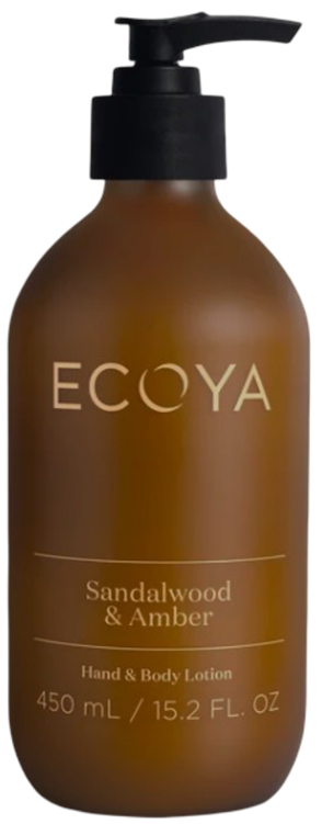 ECOYA Hand & Body Lotion Sandalwood & Amber 450ml
