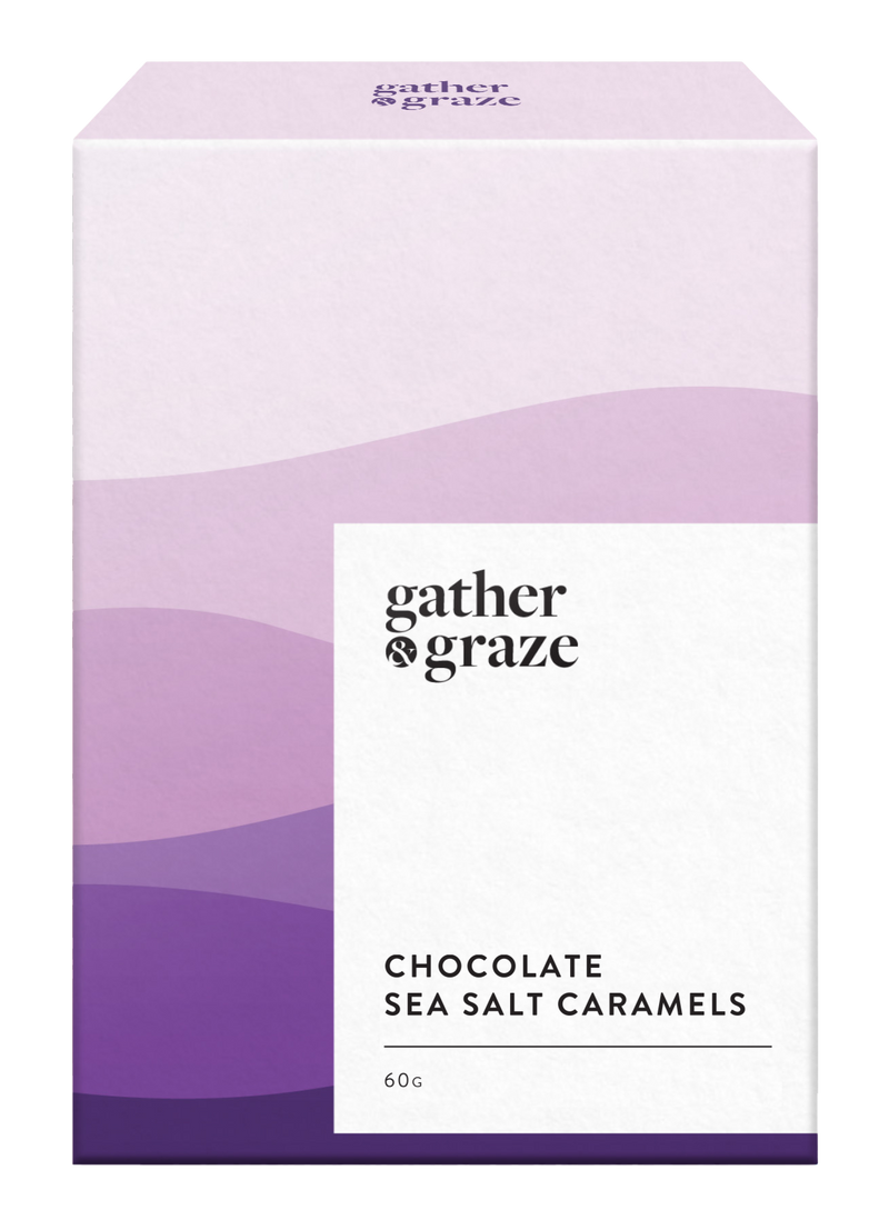 Gather & Graze Chocolate Sea Salt Caramels 60g PURPLE