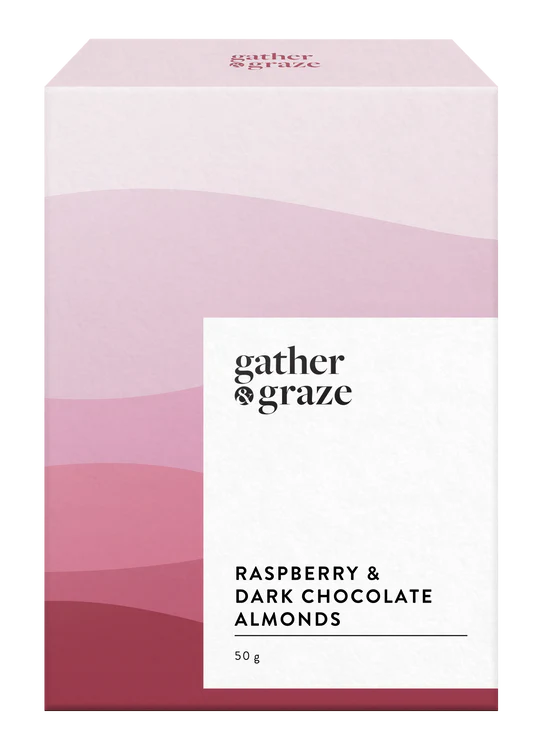 Gather & Graze Raspberry & Dark Chocolate Almonds 50g