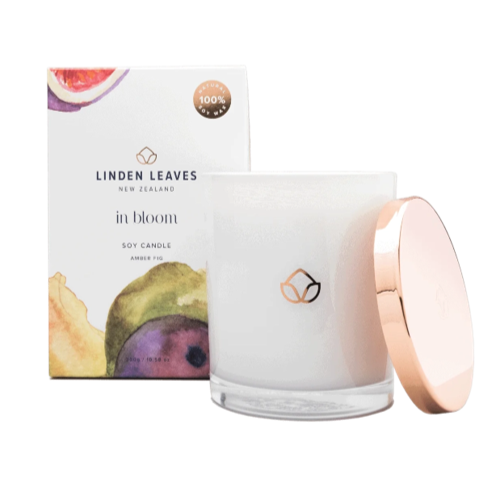 Linden Leaves In Bloom Amber Fig Soy Candle 300g