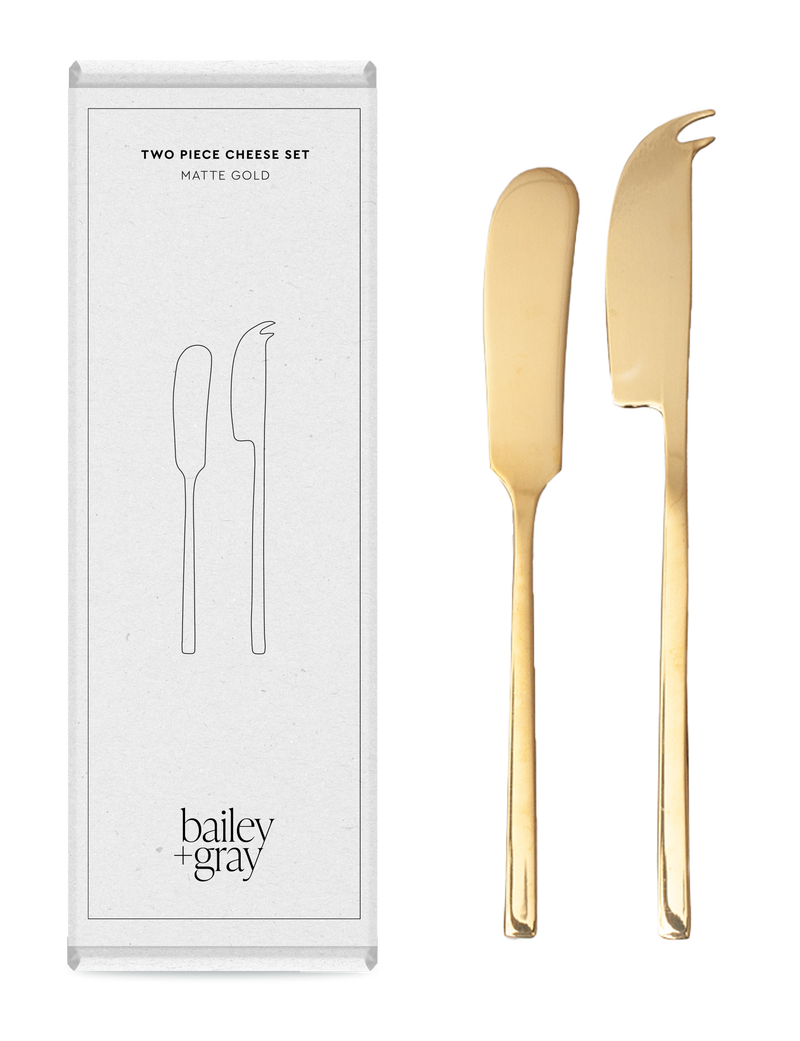 Bailey + Gray - Two Piece Cheese Knife Set