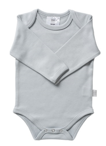Babu - Bodysuit long sleeve; Grey Star - NB