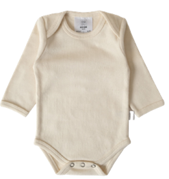 Babu Organic Cotton Long Sleeve Bodysuit Natural 0-3 months