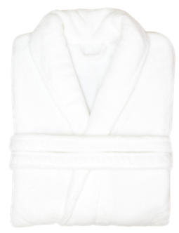 Bailey + Gray Luxurious White Fleece Bathrobe