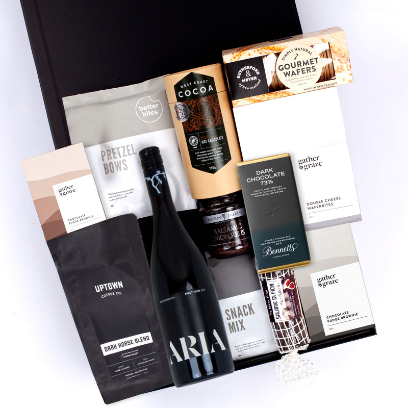 The Artisan Treats - gourmet coffee, hot chocolate and wine, to crackers, fig salami, balsamic onion relish, chocolate and much more