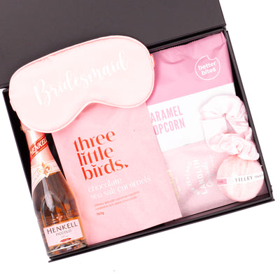 Pink themed Rose and Treats Bridesmaid Gift