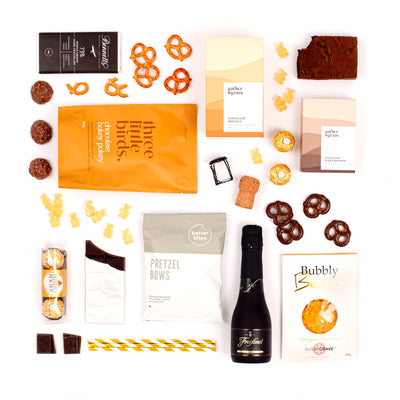 Bubbles, Chocolate, Shortbread & Sweet Treats Gourmet Gift Hamper