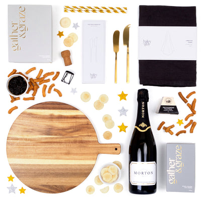 The Bubbles and Bites Gift Box with Champagne and Gourmet Snacks – Giftbox Boutique NZ