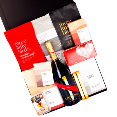 Mumm Champagne, Chocolate, Nuts & Luxury Treats Celebration Engagement Gift Basket For A Couple