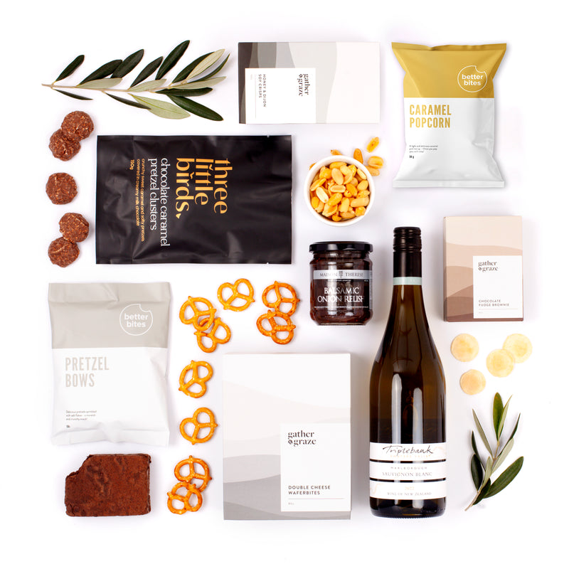 The Congratulations Wine and Snacks Gift Box