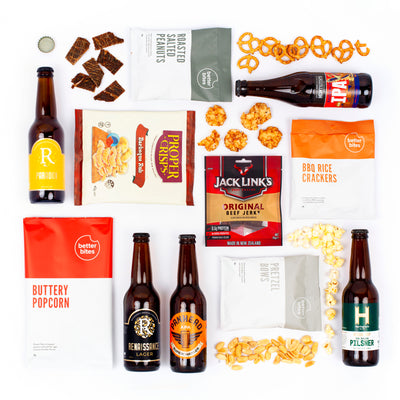 Savoury snacks with beers