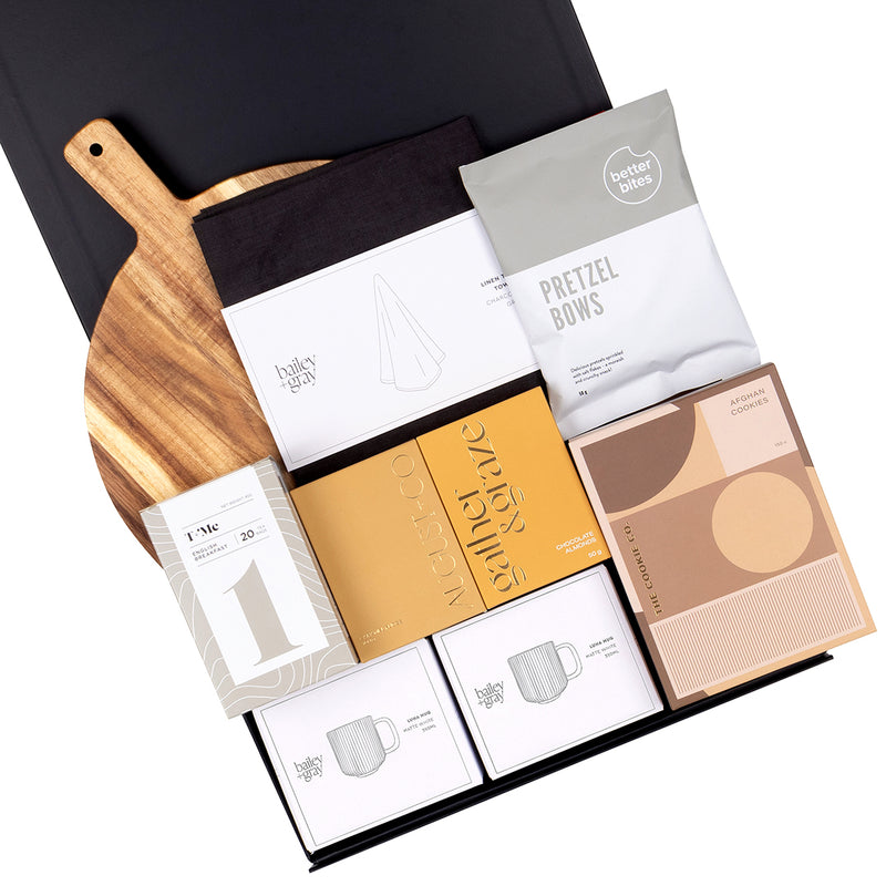 Luxury Home Hamper with Bailey + Gray Serveware and Gourmet Treats