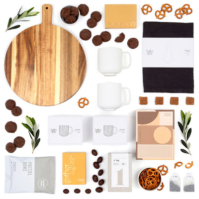 The Curated Comforts Gift Box with Tea, Cookies, and Mugs – Giftbox Boutique NZ