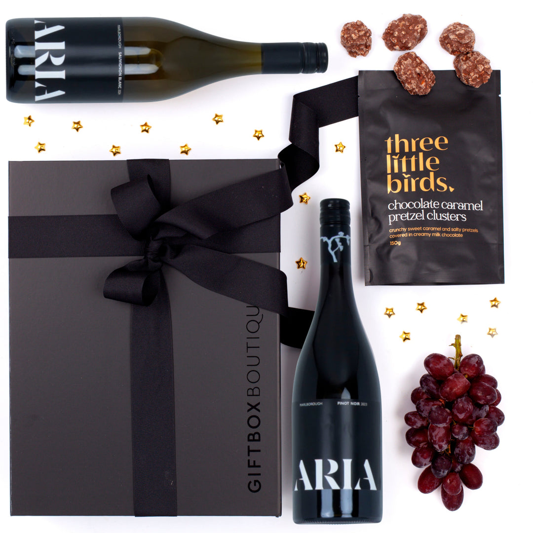Double Cheers, Chocolate Wine Gift Basket Giftbox Boutique