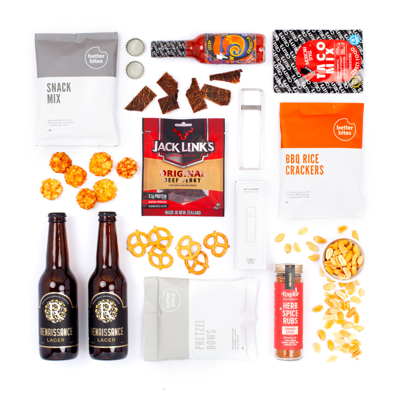 The Man Pack - Beer, Snacks and Hot Sauce Gift Box
