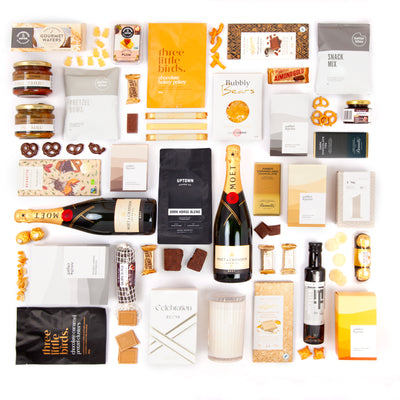 The Moët Prestige - Luxury Champagne, Chocolate, Snacks, Candle Gift Box