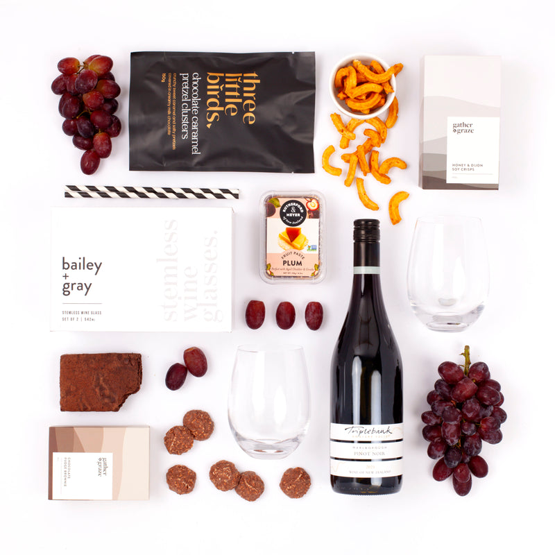 Red Wine, Chocolate & Treats Birthday Celebration Gift Hamper For The Red Wine Lover