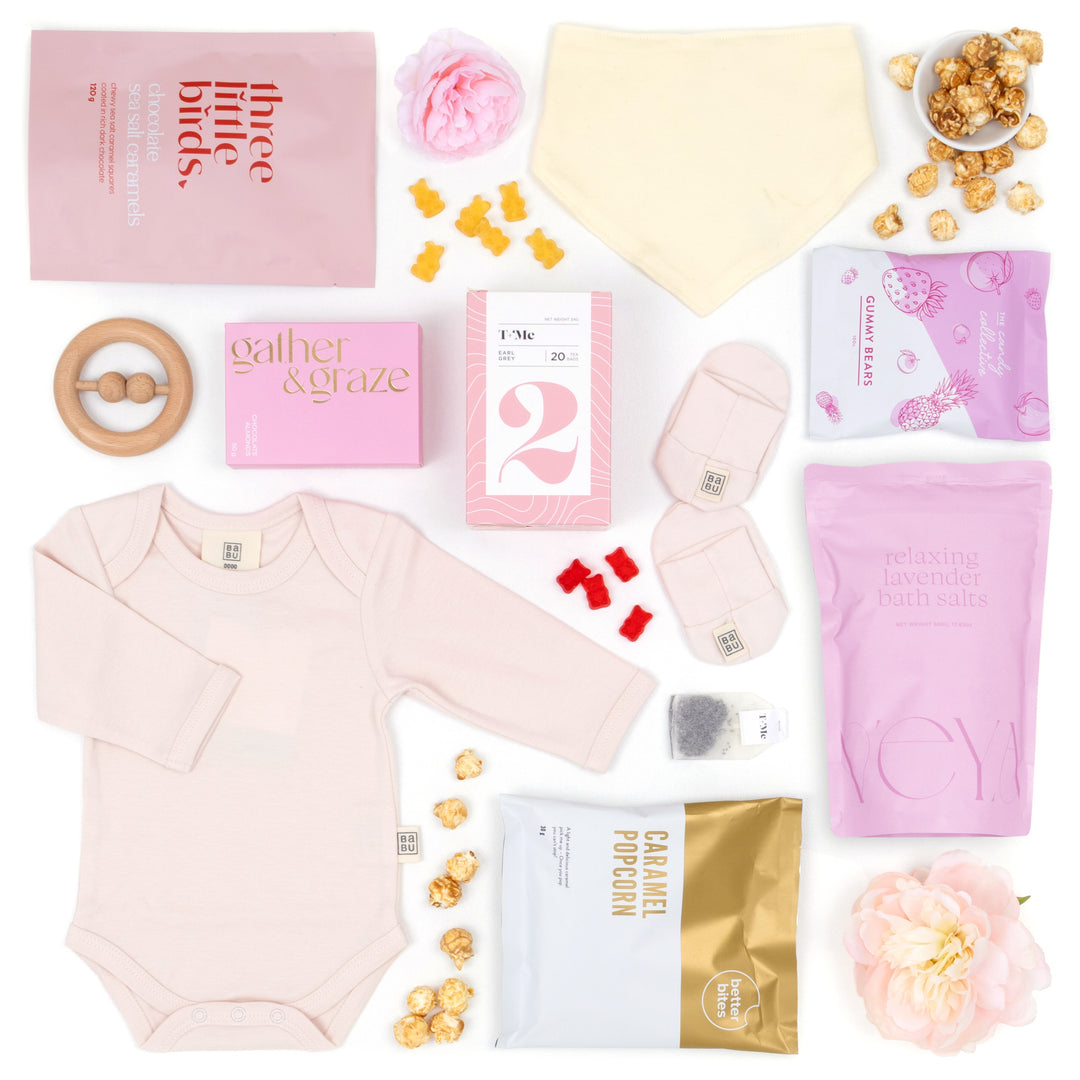 The Sweet Baby Girl Gift Box – Luxury Baby Hamper NZ – Giftbox