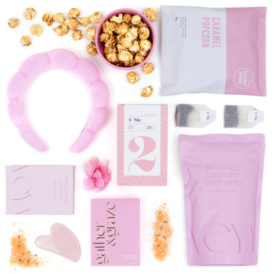 The Unwind Ritual Gift Box with Rose Quartz Gua Sha and Lavender Bath Salts – Giftbox Boutique NZ
