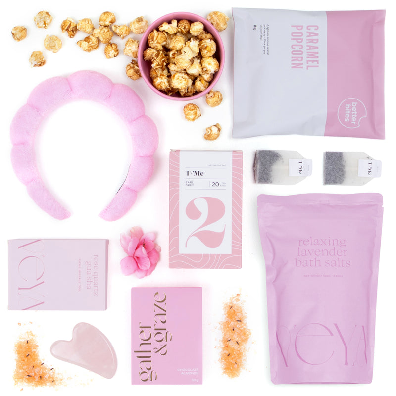 The Unwind Ritual Gift Box with Rose Quartz Gua Sha and Lavender Bath Salts – Giftbox Boutique NZ