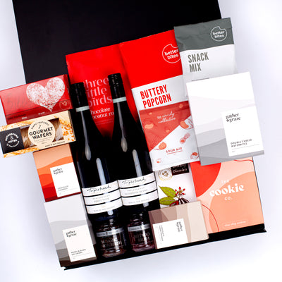 The With Sympathy Gift Box - Wine and Snacks Condolences Gift Hamper