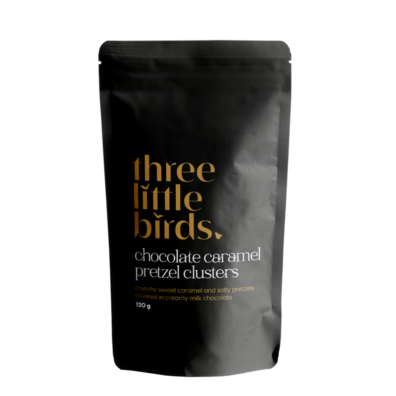 Three Little Birds Chocolate Caramel Pretzel Clusters 150g