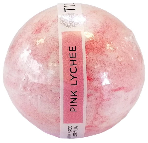 Tilley Pink Lychee Swirl Bath Bomb 150g