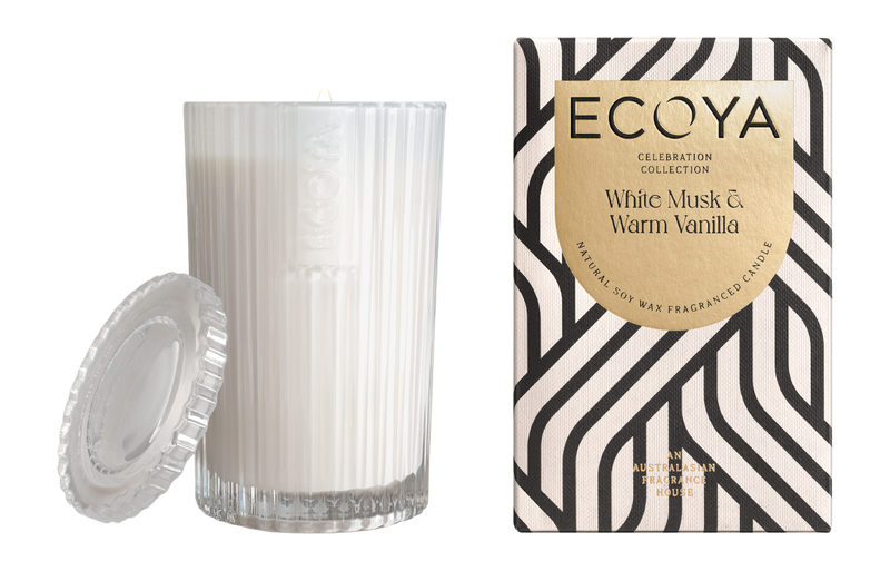 ECOYA Celebration Candle White Musk & Warm Vanilla 345g