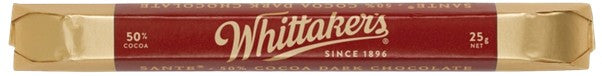 Whittakers 50% Cocoa Dark Sante Bar 25g