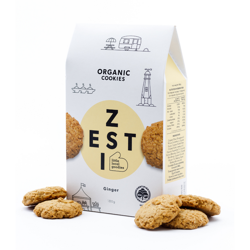 Zesti Organic Ginger Cookies 180g