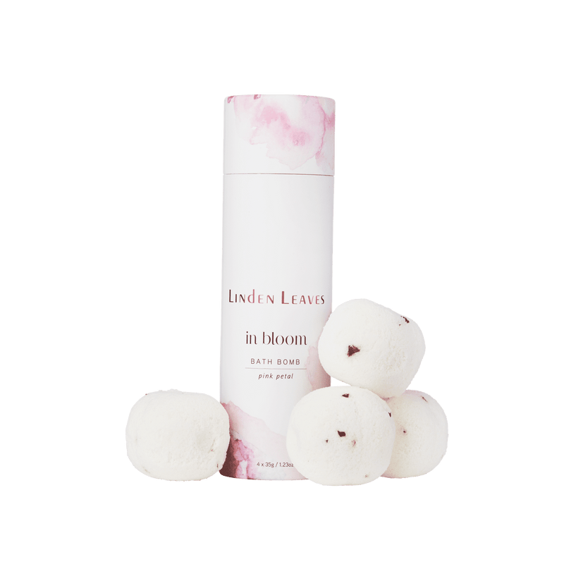 Linden Leaves In Bloom Pink Petal Bath Bombs 4x35g