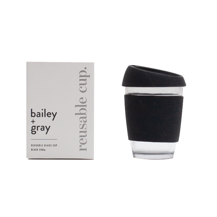 Bailey + Gray - Reusable Glass Travel Mug
