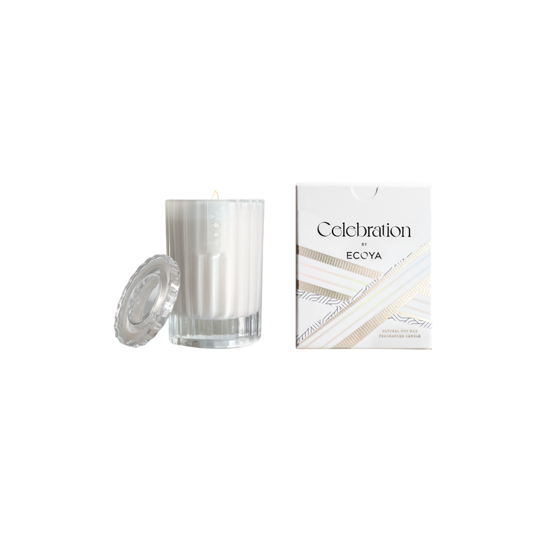 ECOYA - Mini Celebration Candle - White Musk & Warm Vanilla